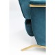 Chaise Longue Lazy em veludo Azul