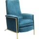 Chaise Longue Lazy em veludo Azul