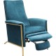 Chaise Longue Lazy em veludo Azul