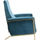 Chaise Longue Lazy em veludo Azul