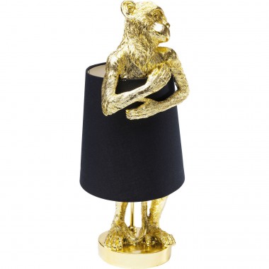 Candeeiro de Mesa Animal Monkey Gold Preto-61961 (6)