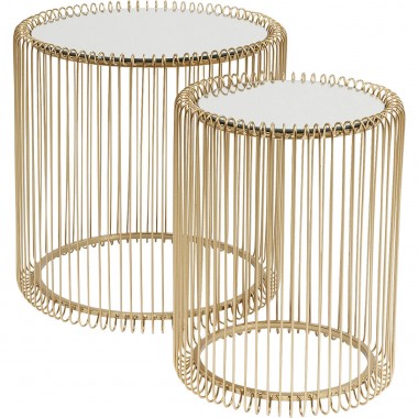 Mesa de Apoio Wire Brass (conj.2) Ø44cm-83457 (12)