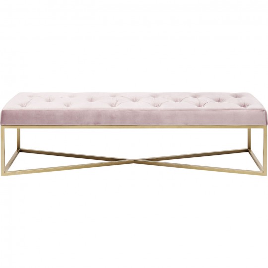 Banqueta Crossover Rosa/Dourada150x40cm-84086 (8)