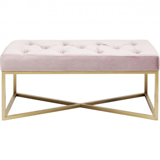 Banqueta Crossover Rosa/Dourada 90x40cm-84087 (7)