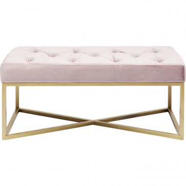 Banqueta Crossover Rosa/Dourada 90x40cm-84087 (7)