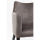 Cadeira de braços Mode em veludo Cinzento
