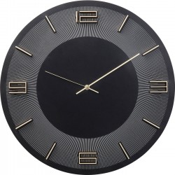 Relógio de Parede Leonardo Preto/Dourado