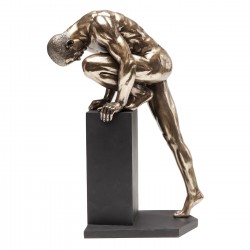 Peça Decorativa Nude Man Stand Bronze 35cm