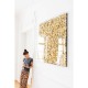 Quadro c/ moldura Gold Flower 120x120cm