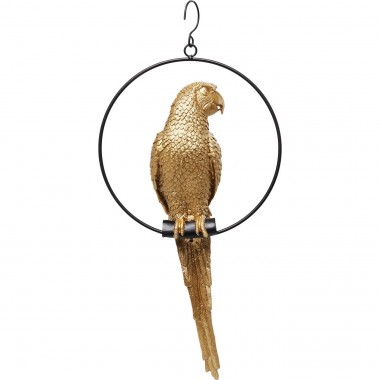 Peça Decorativa Swinging Parrot dourada-51141 (8)