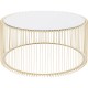 Mesa de Centro Wire Uno Dourada Ø80cm