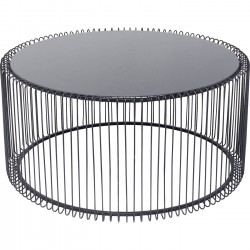 Mesa de Centro Wire Uno Preta Ø80cm