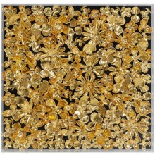 Quadro c/ moldura Gold Flower 60x60cm