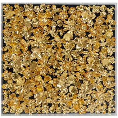 Quadro c/ moldura Gold Flower 60x60cm-51626 (9)