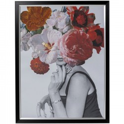Quadro c/ moldura Flower Lady 117x152cm