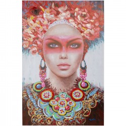 Tela a Óleo Eye Lady Vermelha 90x140cm