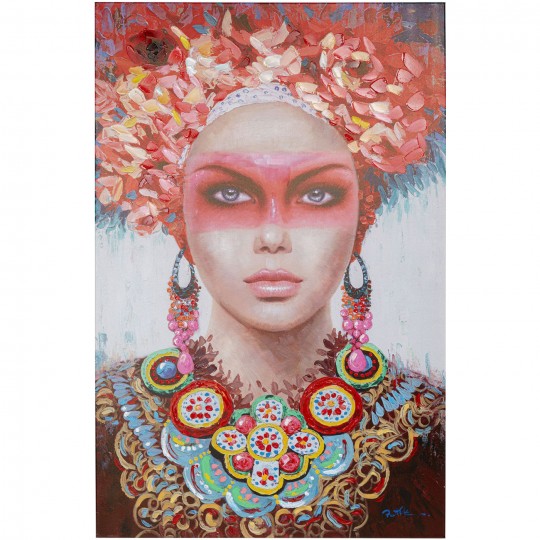 Tela a Óleo Eye Lady Vermelha 90x140cm-51582 (7)