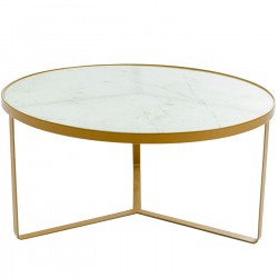 Mesa de Apoio Marble Dourado Ø55cm