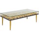 Mesa de Centro Gold Flowers 120x60cm