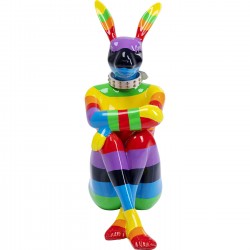 Objeto Decorativo Sitting Rabbit Rainbow 80cm