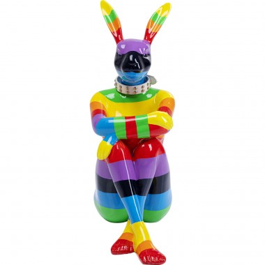 Objeto Decorativo Sitting Rabbit Rainbow 80cm