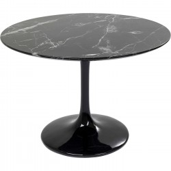 Mesa Solo Marble Preto Ø 110cm