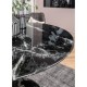 Mesa Solo Marble Preto Ø 110cm