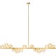 Candeeiro de Teto Scala Balls Dourado 150cm