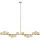 Candeeiro de Teto Scala Balls Dourado 150cm