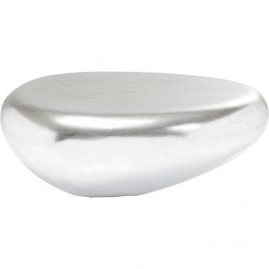 Mesa de Centro Pebble Prateada 122x96cm