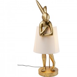 Candeeiro de Mesa Animal Rabbit Dourado 88cm