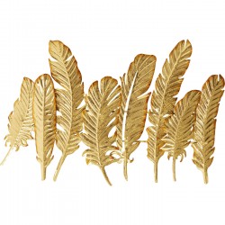 Cabide Leaf Dourado 86cm