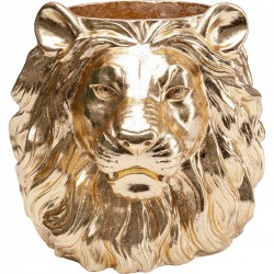 Vaso Decorativo Lion Dourado