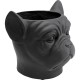 Vaso de plantas Decorativo Bulldog Preto