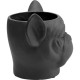 Vaso de plantas Decorativo Bulldog Preto