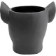 Vaso de plantas Decorativo Bulldog Preto