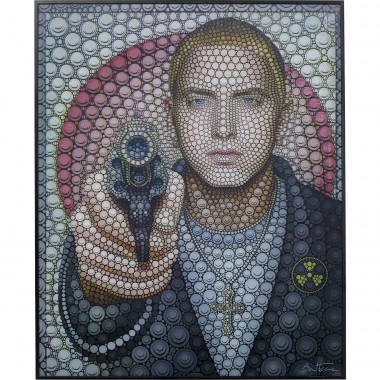 Quadro Moldura 3D Hip Hop Star 70x57cm