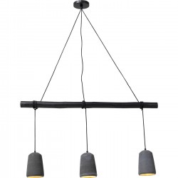 Candeeiro de Teto Dining Concrete Preto Tre