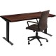 Secretária Smart Harmony nogueira preta 160x80cm 
