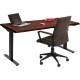 Secretária Smart Harmony nogueira preta 160x80cm 