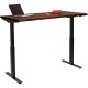 Secretária Smart Harmony nogueira preta 160x80cm 
