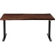 Secretária Smart Harmony nogueira preta 160x80cm 