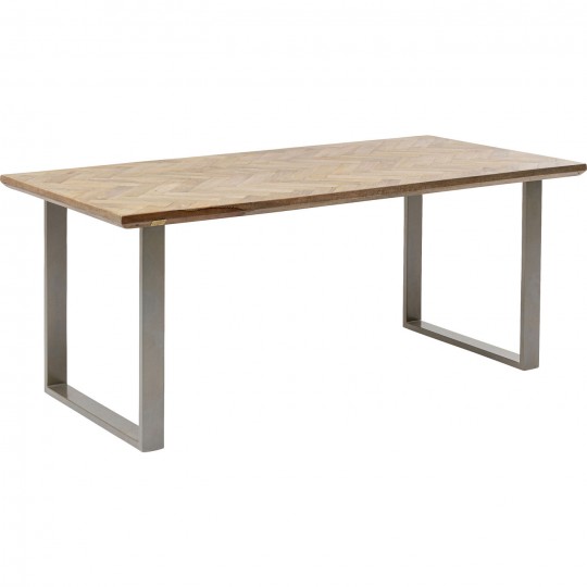 Mesa Parquet prateada 180x90 cm