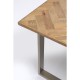 Mesa Parquet prateada 180x90 cm