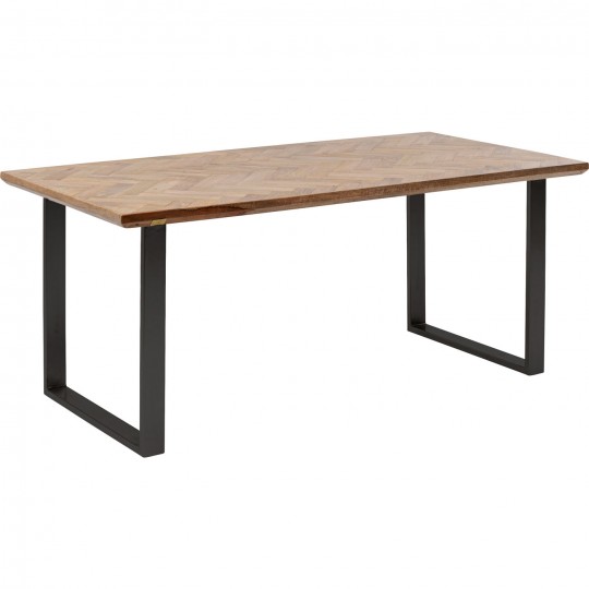Mesa Parquet preta 180x90 cm 