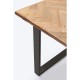 Mesa Parquet preta 180x90 cm 