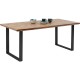 Mesa Parquet preta 180x90 cm 