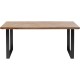 Mesa Parquet preta 180x90 cm 