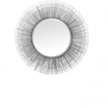 Espelho Sunburst Tre prata Ø87cm