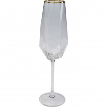 Taça de champanhe Diamond Gold Rim